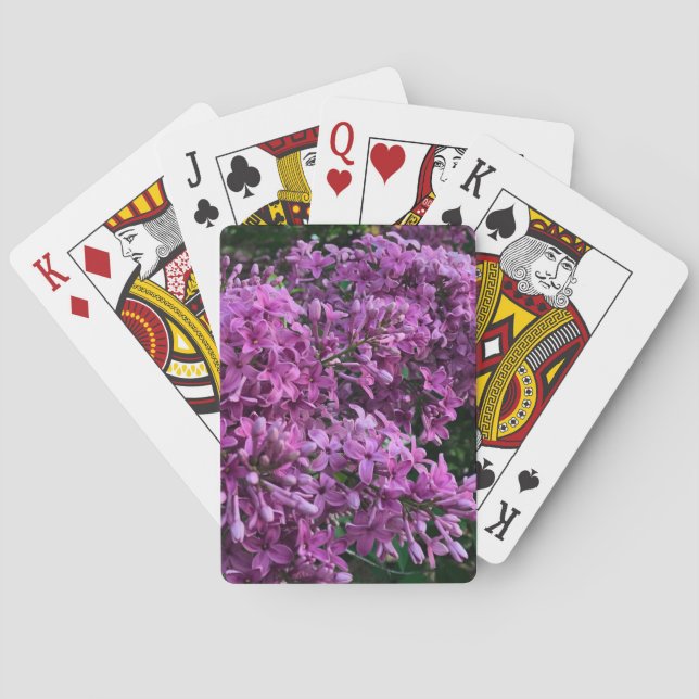 Jeu De Cartes lilas rose violet | photo florale rose romantique (dos)