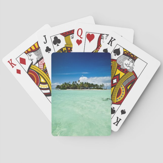 Jeu De Cartes L'île du Pacifique avec la plate-forme de (dos)