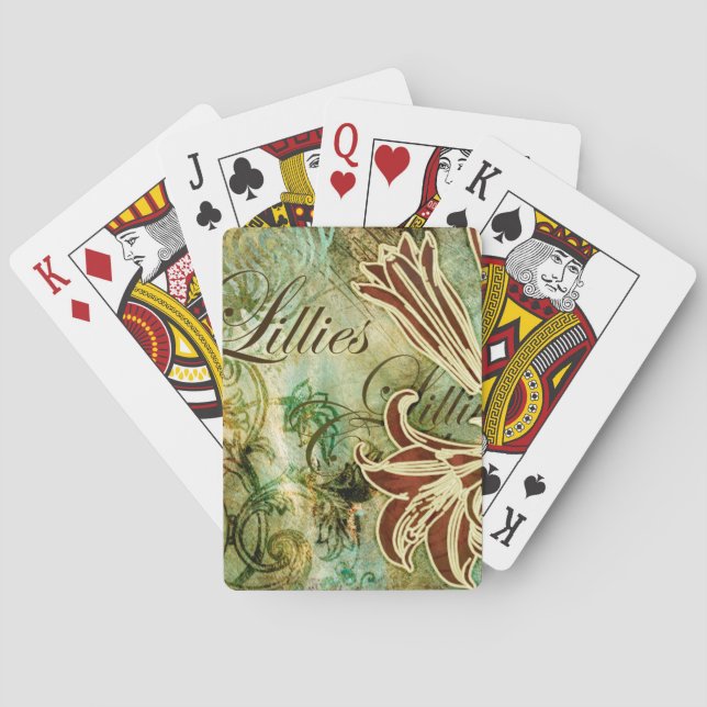 Jeu De Cartes Lillies (dos)