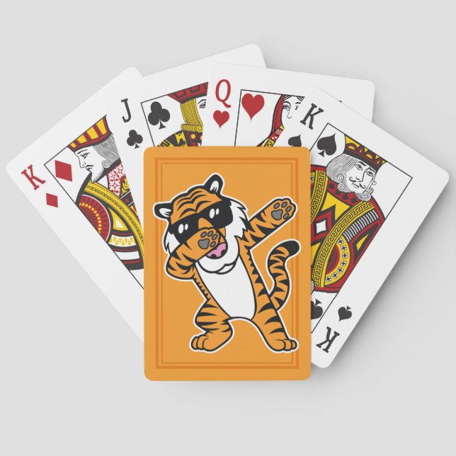 Jeu De Cartes Limande drôle tamponnante fraîche de grand chat de (dos)