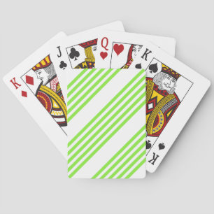 Jeu De Cartes Lime vert et blanc cinq bandes motif