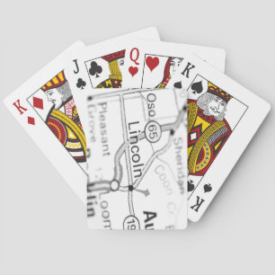 Jeu De Cartes Lincoln, Californie Carte Jouer des cartes
