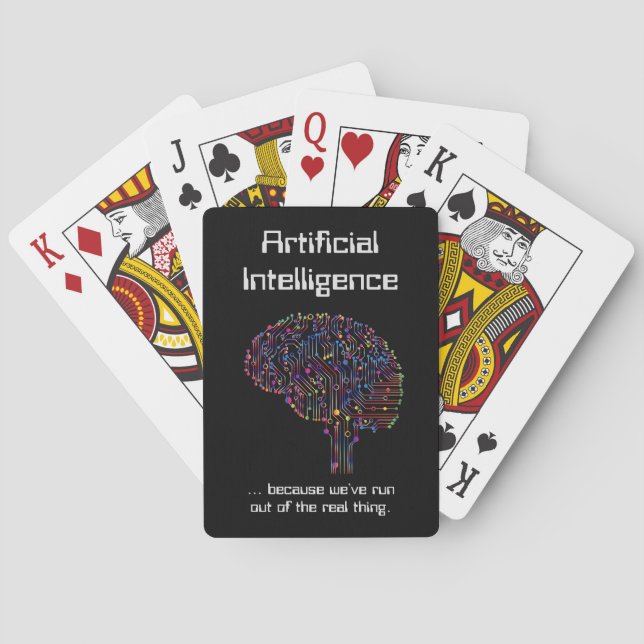 Jeu De Cartes L'intelligence artificielle contre la réalité (dos)