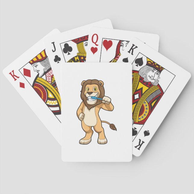 Jeu De Cartes Lion avec brosse à dents (dos)