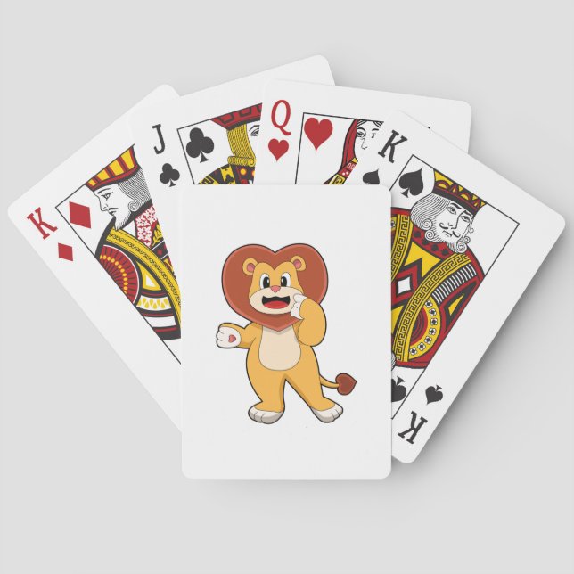 Jeu De Cartes Lion avec coeur (dos)