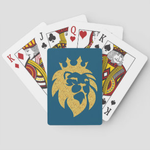 Jeu De Cartes Lion Avec Couronne - Style Or 1