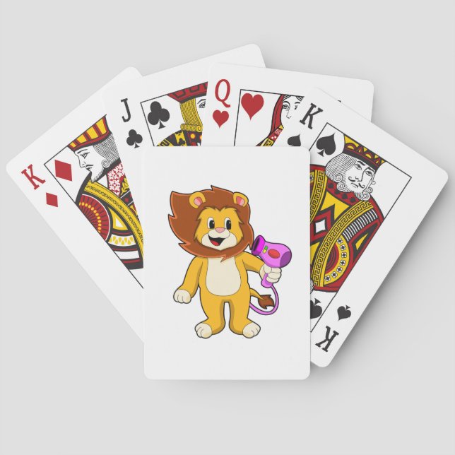 Jeu De Cartes Lion avec sèche-cheveux (dos)