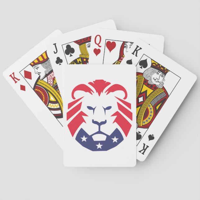 Jeu De Cartes Lion de patriotes jouant aux cartes (dos)