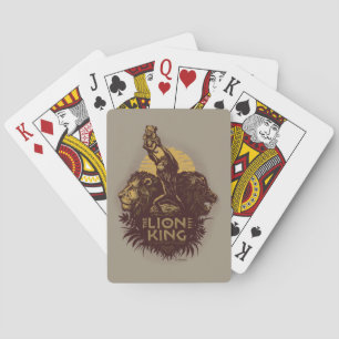 Jeu De Cartes Lion King Rafiki présente Simba Woodcut Design