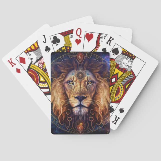 Jeu De Cartes Lion Spirit Mandala Art Visionnaire (dos)