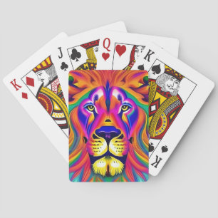 Jeu De Cartes lion visage jouer aux cartes