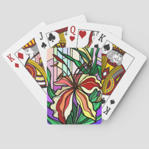 Jeu De Cartes Lit De Verre Tiré Jouer Des Cartes