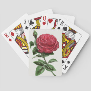 Jeu De Cartes Lithographie de rose antique, François-Frédéric Gr