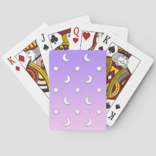 Jeu De Cartes Little White Stars and Moons Motif