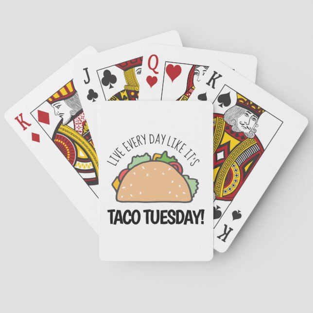 Jeu De Cartes Live Every Day Like It's Taco Mardi Mexicain (dos)