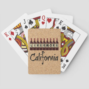 Jeu De Cartes Livermore Californie Bouteilles de vin rouge Dégus