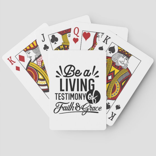 Jeu De Cartes Living Testimony Bible Quote Christian Motivation (dos)