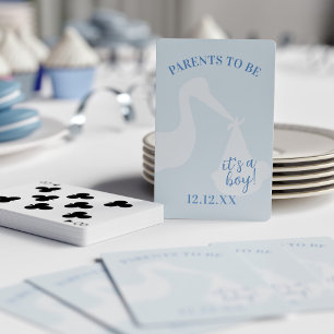 Jeu De Cartes Livraison de la cigogne Baby shower Garçon bleu Jo
