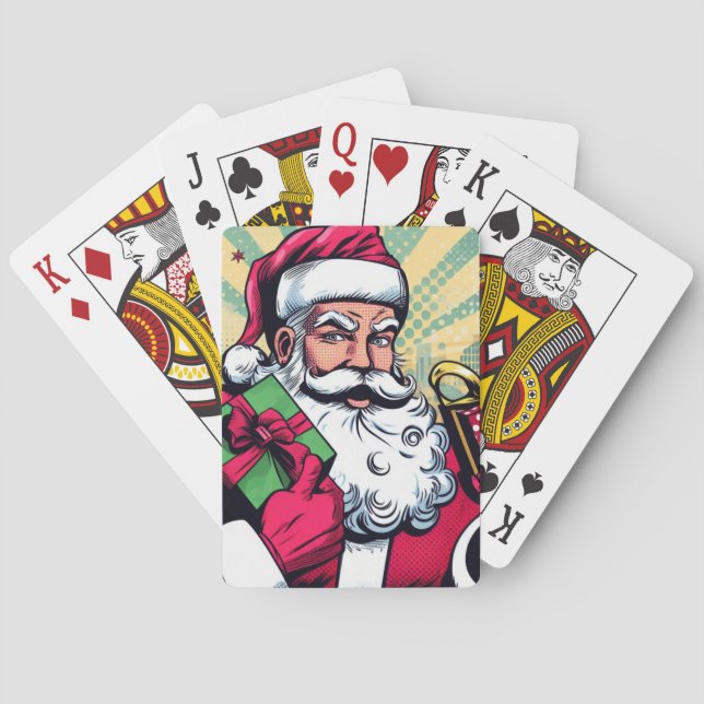 Jeu De Cartes Livre de bande dessinée Père Noël/Noël (dos)