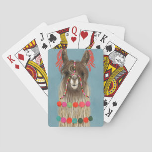 Jeu De Cartes Llama ornée - Brown