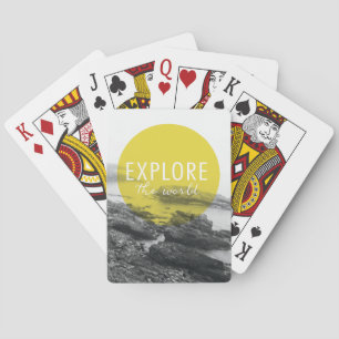 Jeu De Cartes L'océan explorent la citation du monde