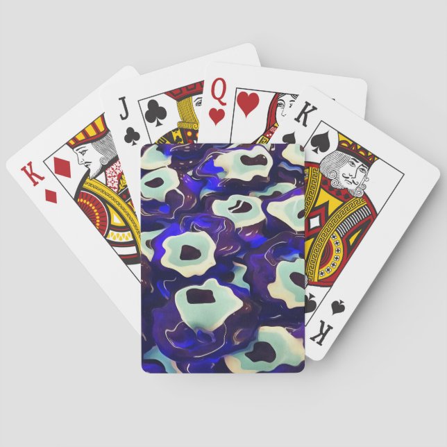 Jeu De Cartes L'Oeil Boncuk Turc Formé Amulet Bizarre Art (dos)
