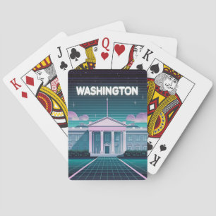 Jeu De Cartes LoFi Synthwave Maison Blanche Washington DC