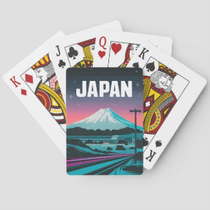 Jeu De Cartes LoFi Vaporwave Retro 80s Japon Mont Fuji