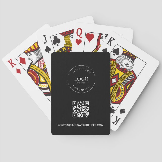 JEU DE CARTES LOGO D'AFFAIRES CODE QR D'ENTREPRISE PERSONNALISÉ  (dos)