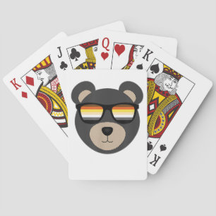 Jeu De Cartes Logo de lunettes de soleil de l'ours gay