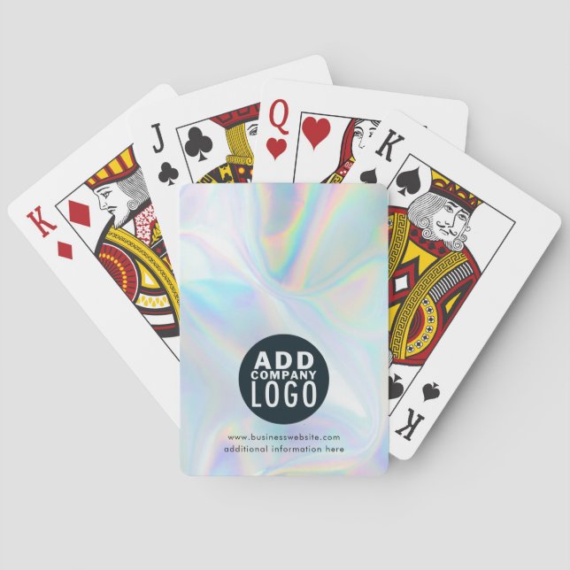 Jeu De Cartes Logo d'entreprise Holographique Personnalisé (dos)