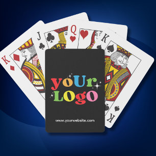 Jeu De Cartes Logo d'entreprise personnalisé Noir de marque prom