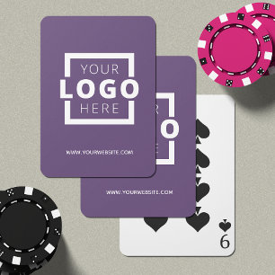 Jeu De Cartes Logo d'entreprise personnalisé violet de marque pr