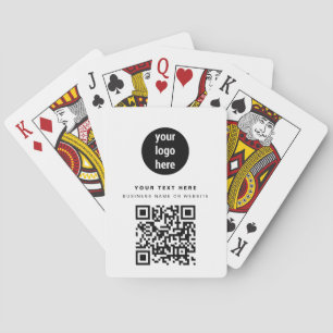 Jeu De Cartes Logo d'entreprise QR Code Moderne Minimaliste Blan