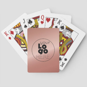 Jeu De Cartes Logo d'entreprise Rose métallique Gold Jeu de cart