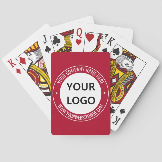 Jeu De Cartes Logo personnalisé et cartes de lecture de texte (dos)
