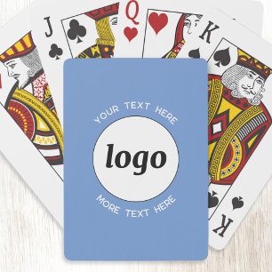 Jeu De Cartes Logo Simple Avec Texte Promotionnel Entreprise Ble