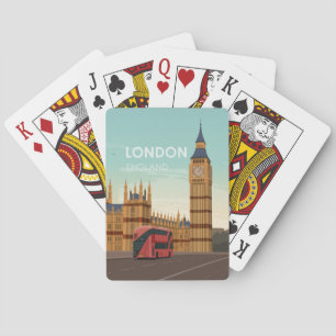 Jeu De Cartes Londres Angleterre Big Ben Vintage voyage