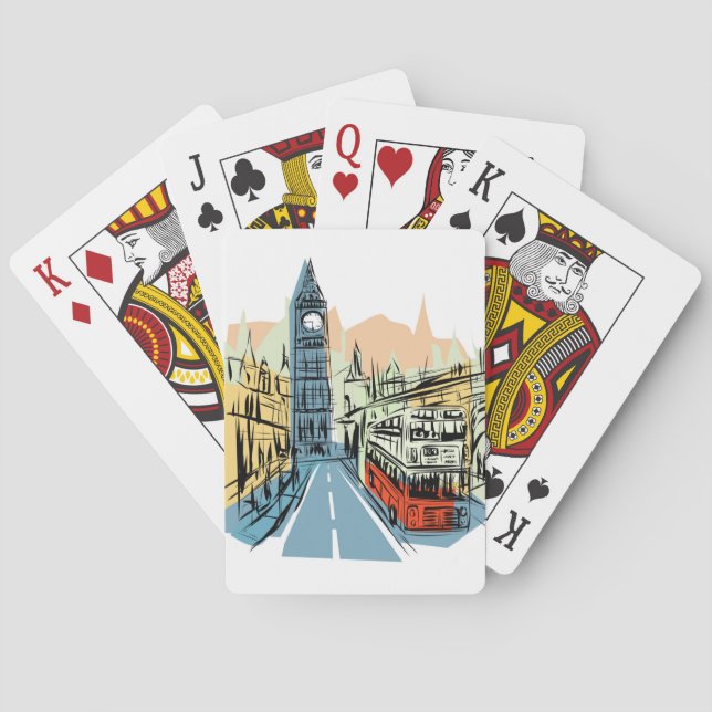 Jeu De Cartes Londres Angleterre ville jouer aux cartes (dos)