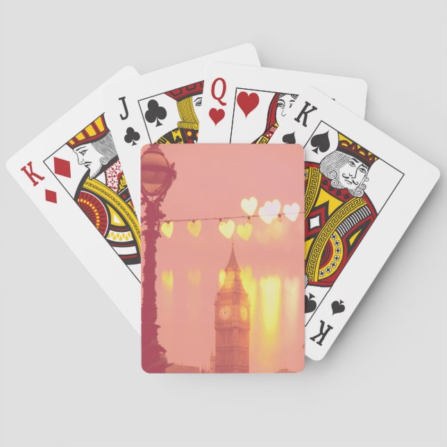 Jeu De Cartes Londres | Big Ben Nightime filtré par photographie (dos)