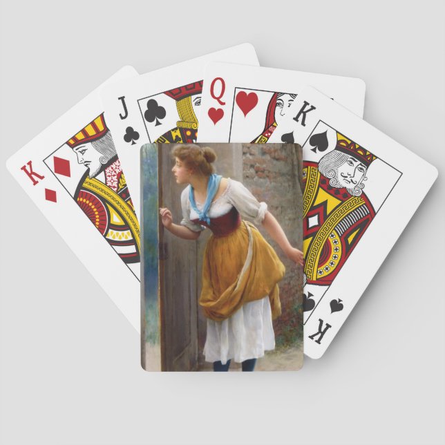 Jeu De Cartes L'oreille indiscrète (d'Eugène de Blaas) (dos)