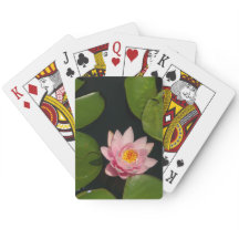 Lotus Nénuphar Rose Jouer Cartes