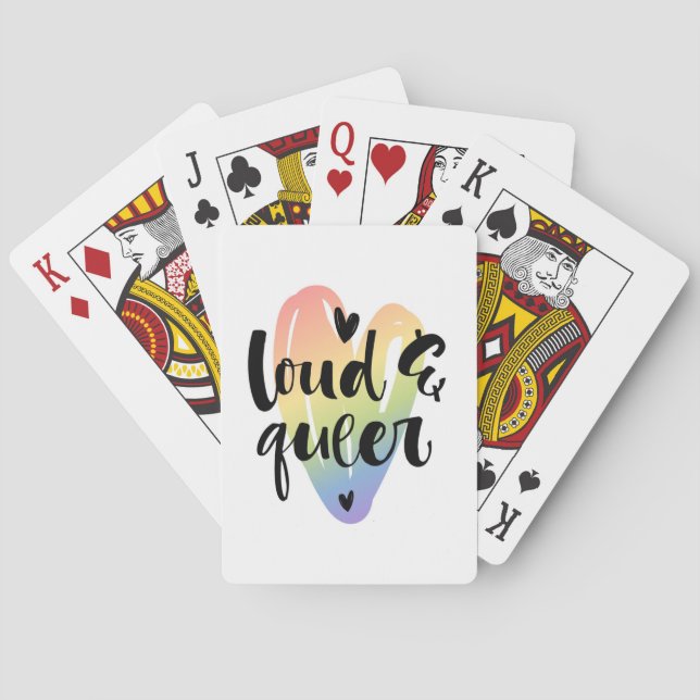 Jeu De Cartes Loud et Queer| Coeur aquarelle (dos)