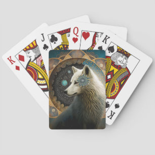 Jeu De Cartes Loup blanc Mandala