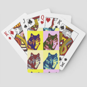 Jeu De Cartes Loup d'art pop