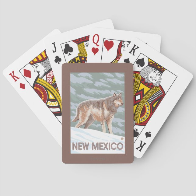 Jeu De Cartes Loup gris StandingNew Mexique (dos)