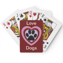 Love Chiens Jouer aux cartes