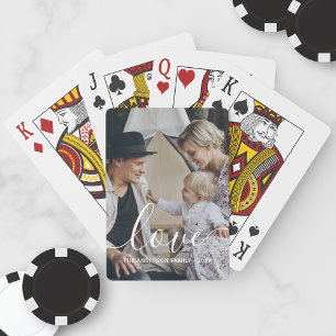 Jeu De Cartes 'Love' Photo de famille personnalisée avec nom per