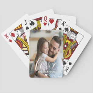 Jeu De Cartes Love script et Family Photo Moderne design