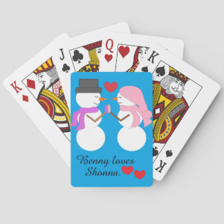 Jeu De Cartes Love & Snowpeople: Blue-green